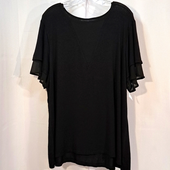 Flirty Casual NWT Black 2X Top - Picture 1 of 5